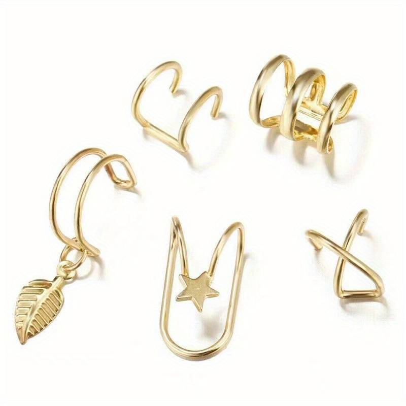Ear Cuff Set Sexy Simple Style Alloy Jewelry Versatile - Temu
